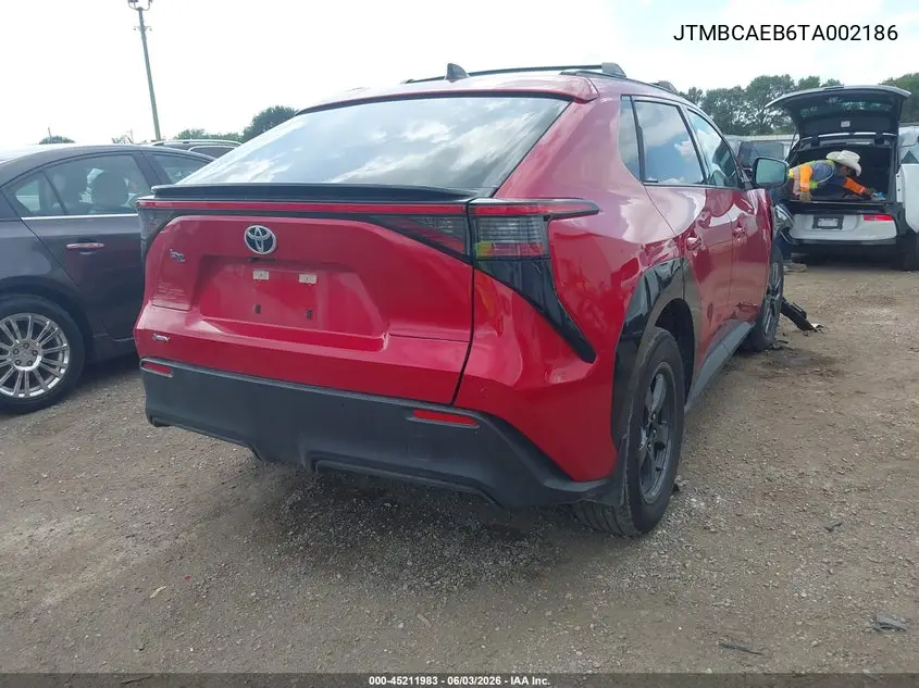 2026 Toyota Bz Xle Plus VIN: JTMBCAEB6TA002186 Lot: 45211983