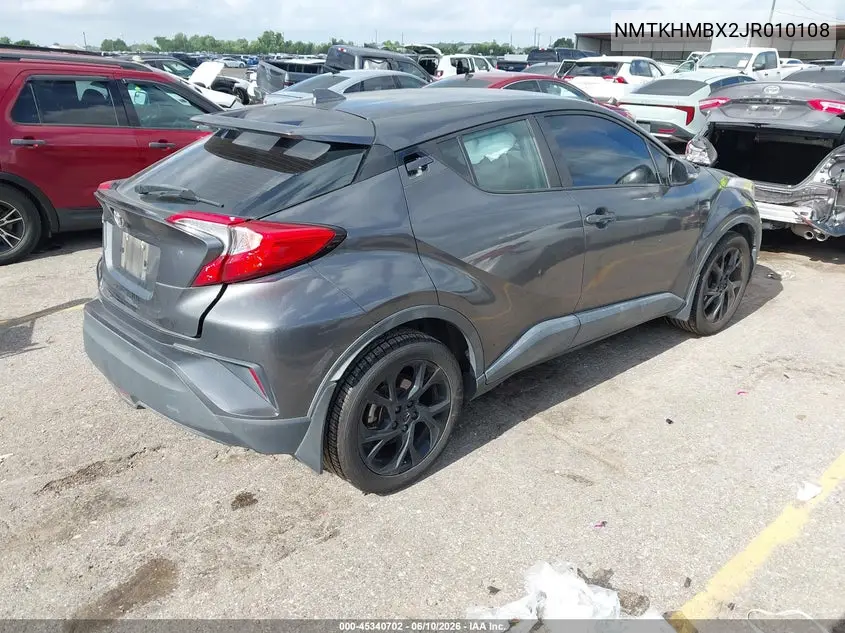 2018 Toyota C-Hr Xle Premium VIN: NMTKHMBX2JR010108 Lot: 45340702