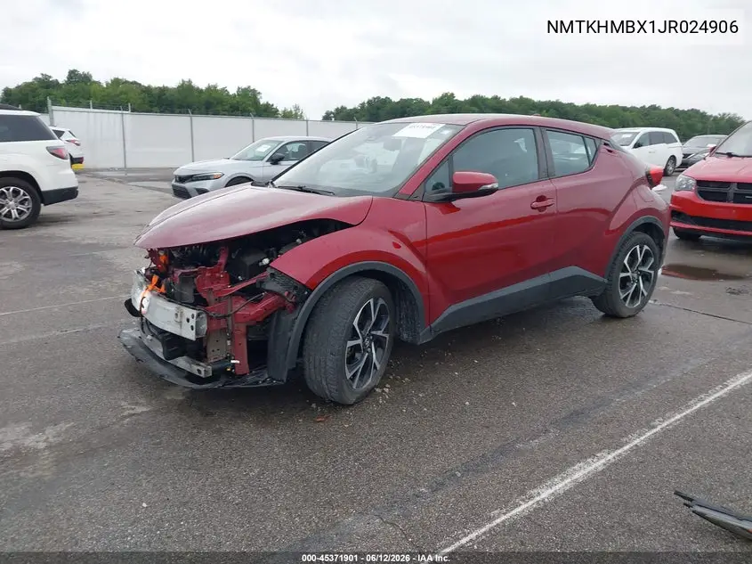 2018 Toyota C-Hr Xle Premium VIN: NMTKHMBX1JR024906 Lot: 45371901