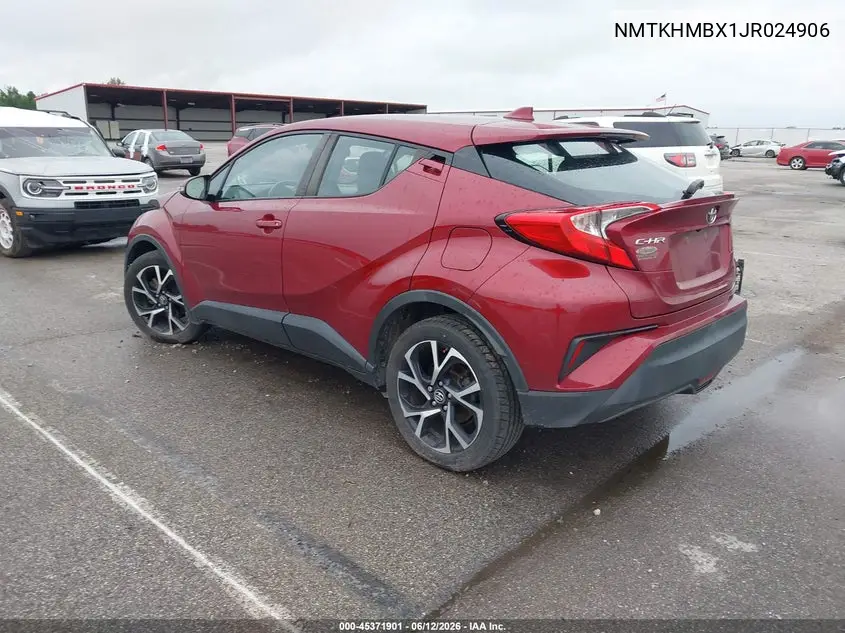 2018 Toyota C-Hr Xle Premium VIN: NMTKHMBX1JR024906 Lot: 45371901