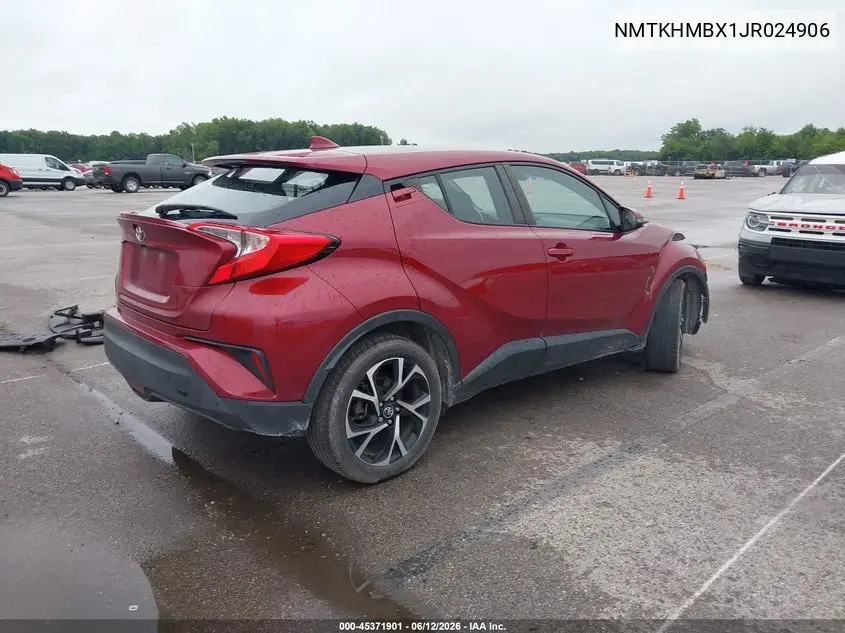 2018 Toyota C-Hr Xle Premium VIN: NMTKHMBX1JR024906 Lot: 45371901