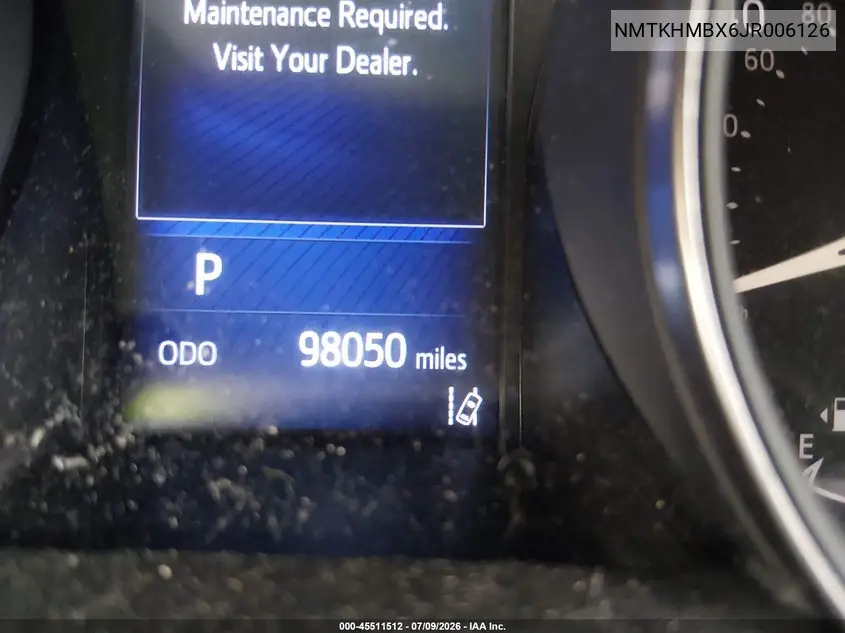 2018 Toyota C-Hr Xle Premium VIN: NMTKHMBX6JR006126 Lot: 45511512