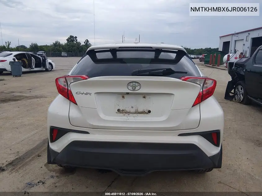 2018 Toyota C-Hr Xle Premium VIN: NMTKHMBX6JR006126 Lot: 45511512