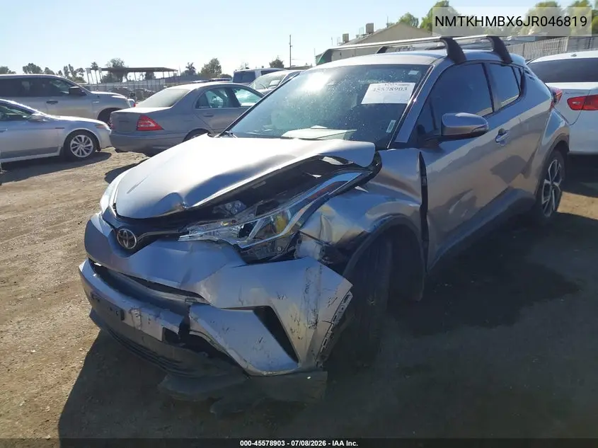 2018 Toyota C-Hr Xle Premium VIN: NMTKHMBX6JR046819 Lot: 45578903