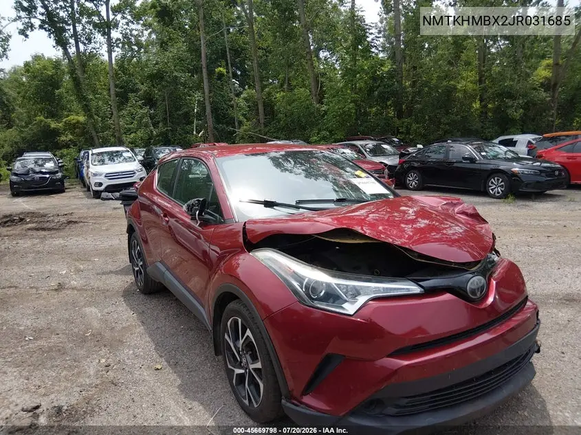 2018 Toyota C-Hr Xle VIN: NMTKHMBX2JR031685 Lot: 45669798