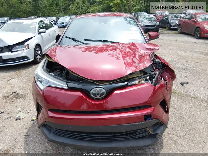2018 Toyota C-Hr Xle VIN: NMTKHMBX2JR031685 Lot: 45669798