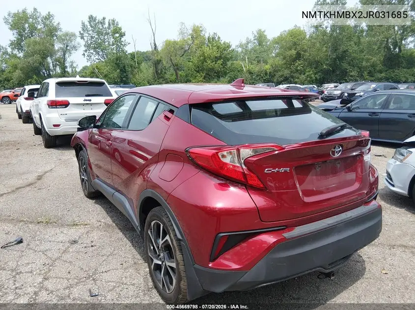 2018 Toyota C-Hr Xle VIN: NMTKHMBX2JR031685 Lot: 45669798