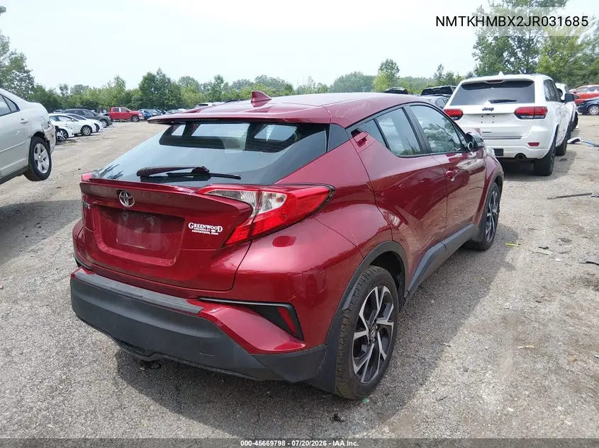 2018 Toyota C-Hr Xle VIN: NMTKHMBX2JR031685 Lot: 45669798