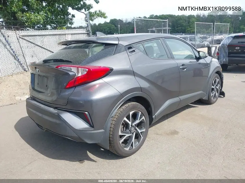 2019 Toyota C-Hr Xle VIN: NMTKHMBX1KR099588 Lot: 45409288