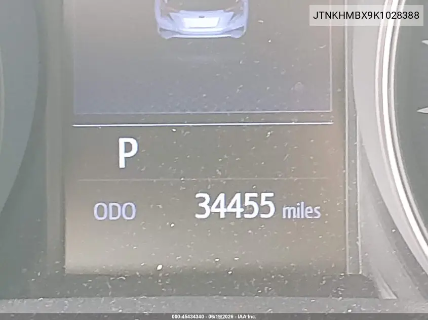 2019 Toyota C-Hr Xle VIN: JTNKHMBX9K1028388 Lot: 45434340