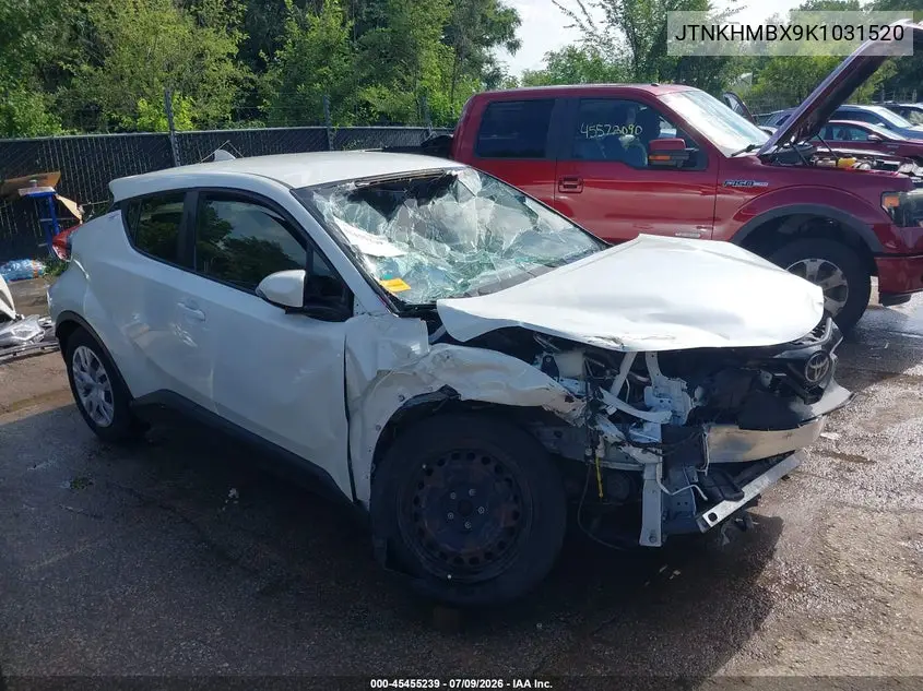2019 Toyota C-Hr Le VIN: JTNKHMBX9K1031520 Lot: 45455239