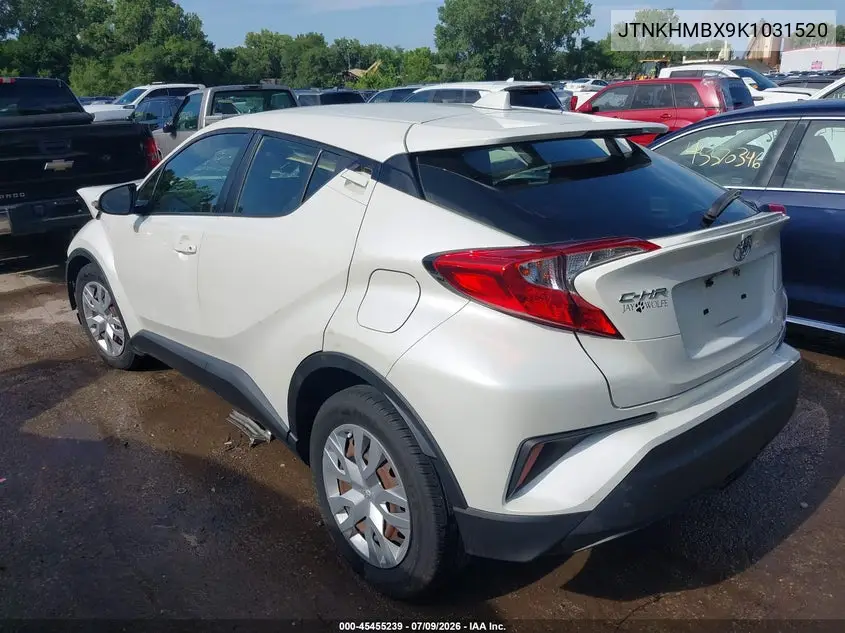 2019 Toyota C-Hr Le VIN: JTNKHMBX9K1031520 Lot: 45455239