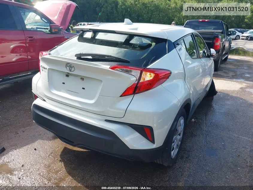 2019 Toyota C-Hr Le VIN: JTNKHMBX9K1031520 Lot: 45455239