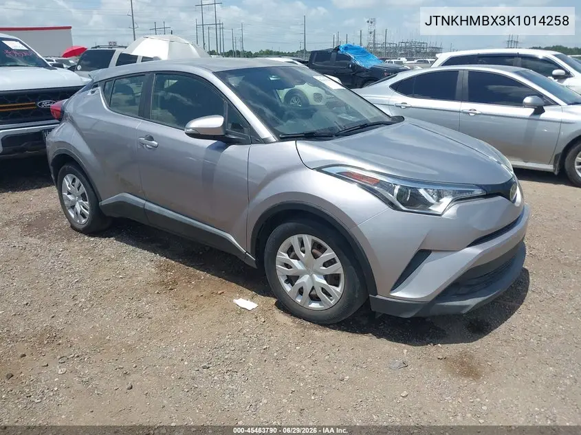 2019 Toyota C-Hr Le VIN: JTNKHMBX3K1014258 Lot: 45463790