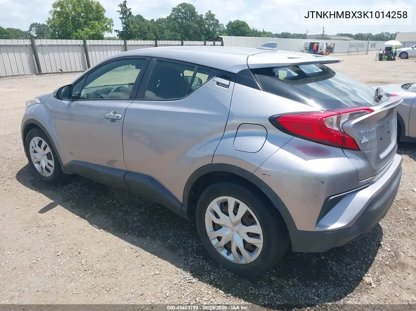 2019 Toyota C-Hr Le VIN: JTNKHMBX3K1014258 Lot: 45463790