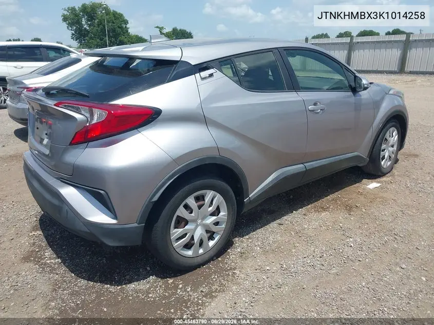 2019 Toyota C-Hr Le VIN: JTNKHMBX3K1014258 Lot: 45463790