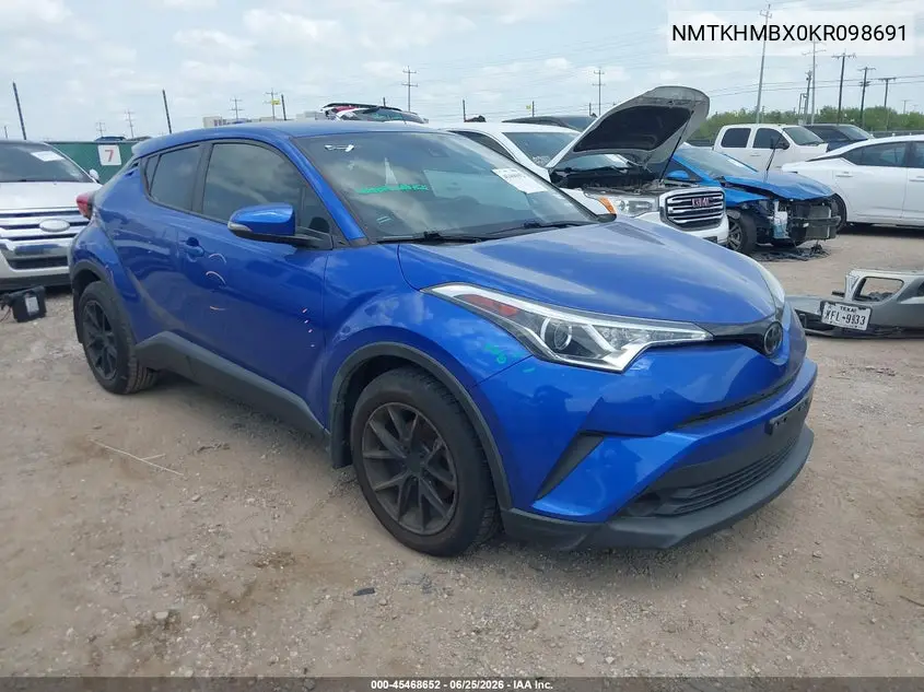 2019 Toyota C-Hr Le VIN: NMTKHMBX0KR098691 Lot: 45468652