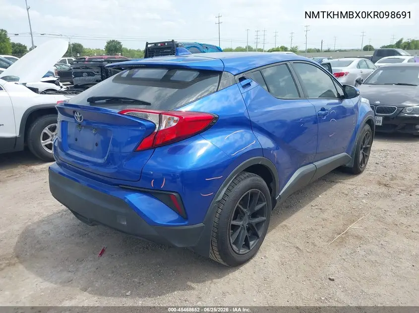 2019 Toyota C-Hr Le VIN: NMTKHMBX0KR098691 Lot: 45468652