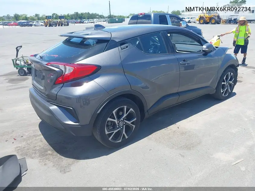 2019 Toyota C-Hr Xle VIN: NMTKHMBX6KR092734 Lot: 45530083