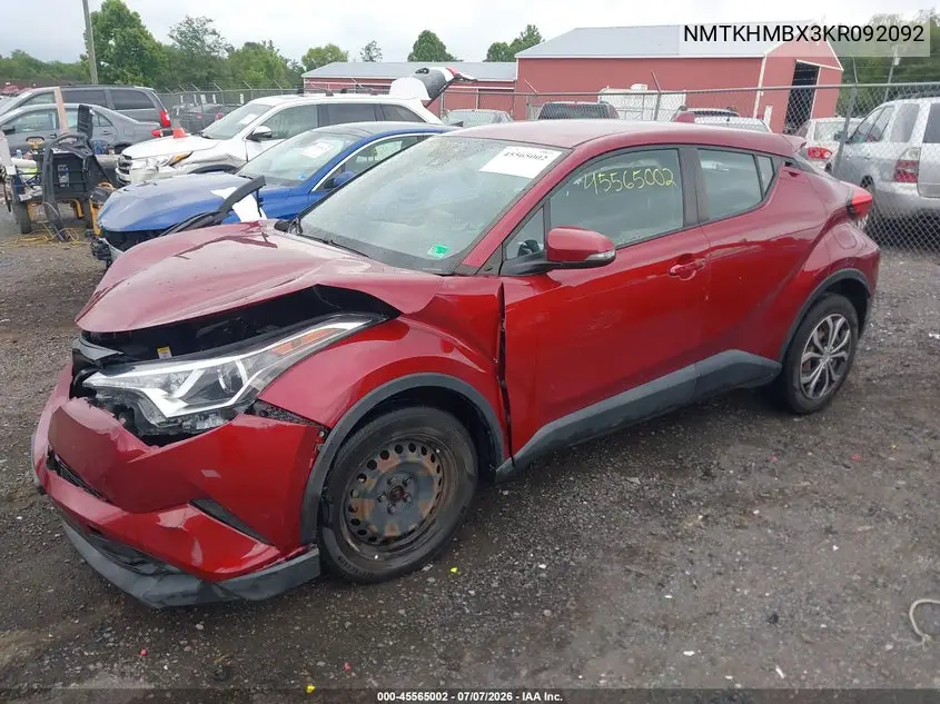 2019 Toyota C-Hr Le VIN: NMTKHMBX3KR092092 Lot: 45565002