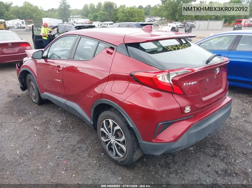 2019 Toyota C-Hr Le VIN: NMTKHMBX3KR092092 Lot: 45565002