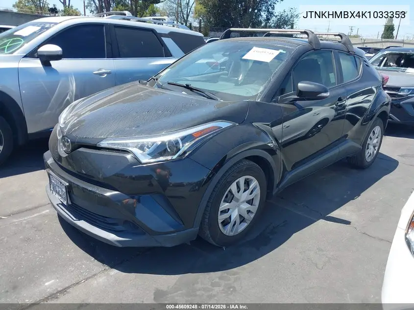 2019 Toyota C-Hr Le VIN: JTNKHMBX4K1033353 Lot: 45609248