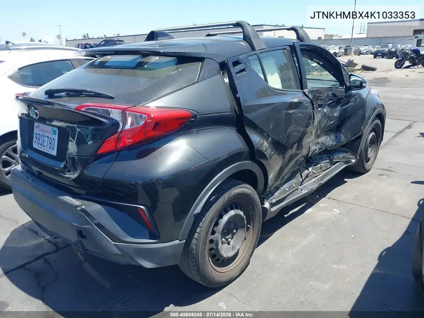 2019 Toyota C-Hr Le VIN: JTNKHMBX4K1033353 Lot: 45609248
