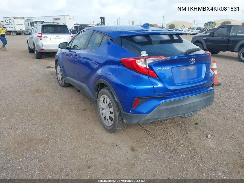 2019 Toyota C-Hr Le VIN: NMTKHMBX4KR081831 Lot: 45609255