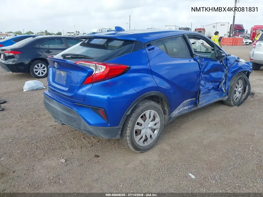 2019 Toyota C-Hr Le VIN: NMTKHMBX4KR081831 Lot: 45609255