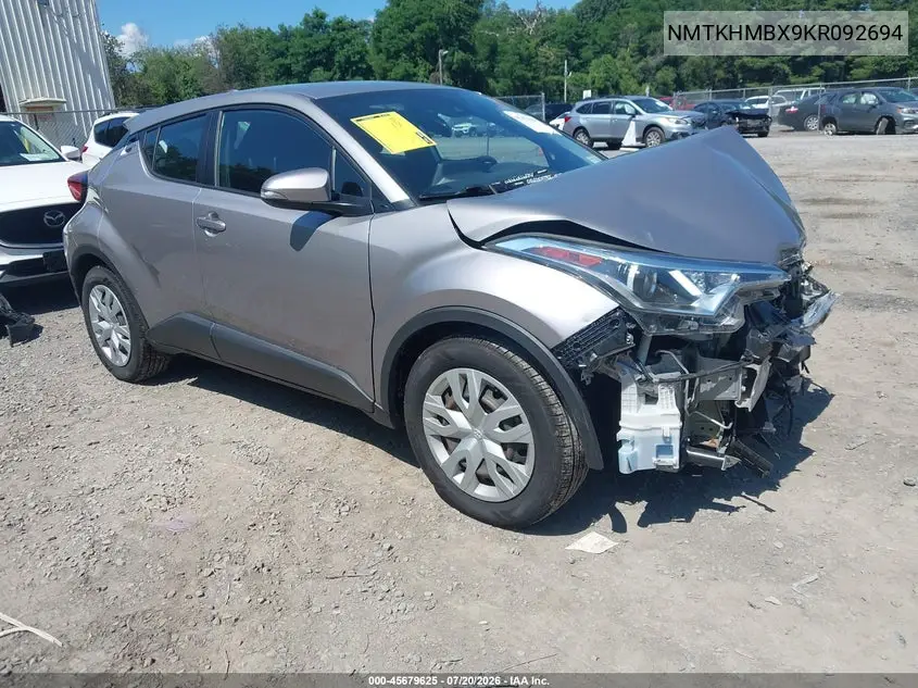 2019 Toyota C-Hr Le VIN: NMTKHMBX9KR092694 Lot: 45679625