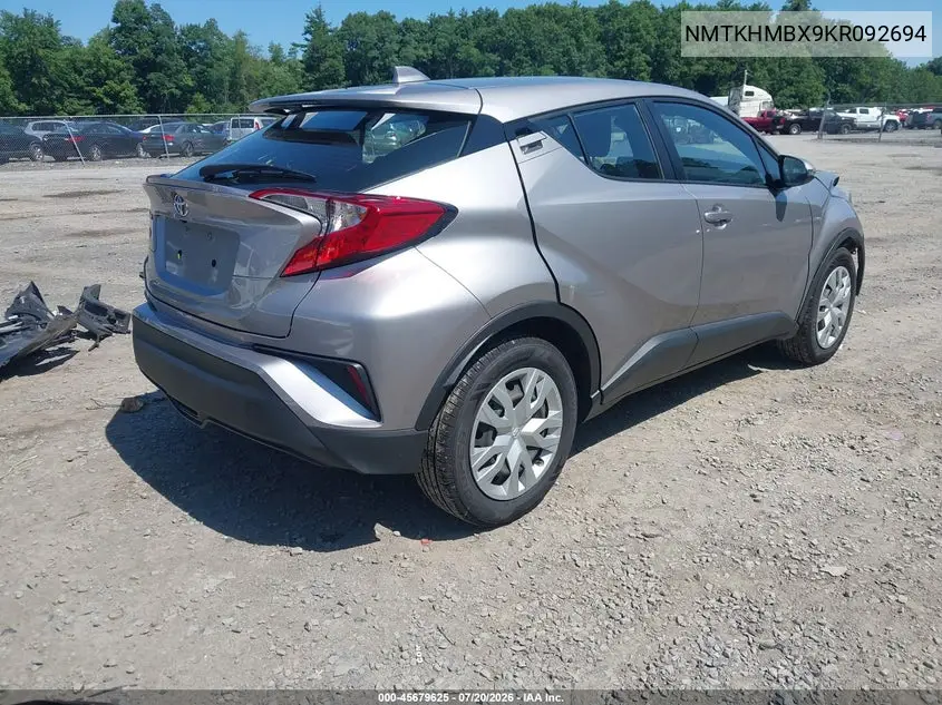 2019 Toyota C-Hr Le VIN: NMTKHMBX9KR092694 Lot: 45679625