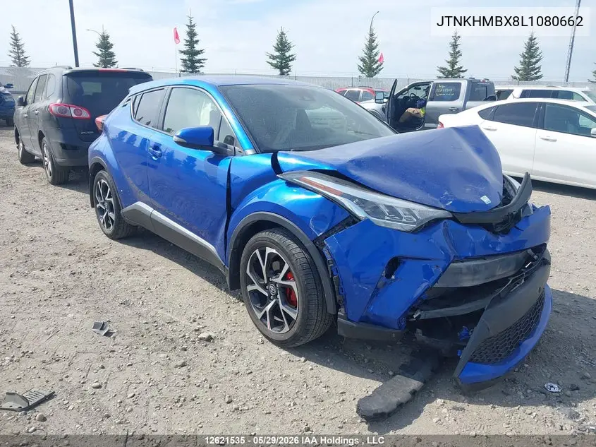 2020 Toyota C-Hr Le VIN: JTNKHMBX8L1080662 Lot: 12621535