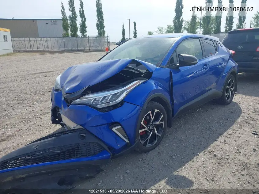 2020 Toyota C-Hr Le VIN: JTNKHMBX8L1080662 Lot: 12621535