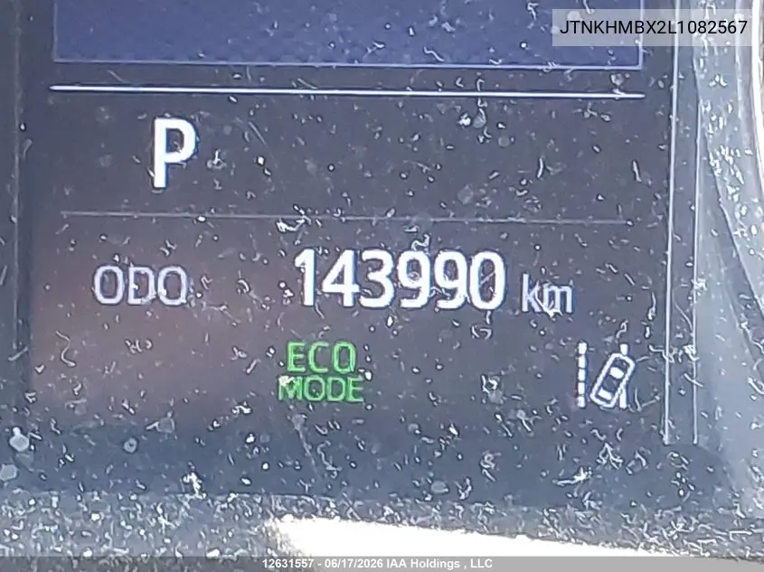 2020 Toyota C-Hr Xle/Le/Limited VIN: JTNKHMBX2L1082567 Lot: 12631557