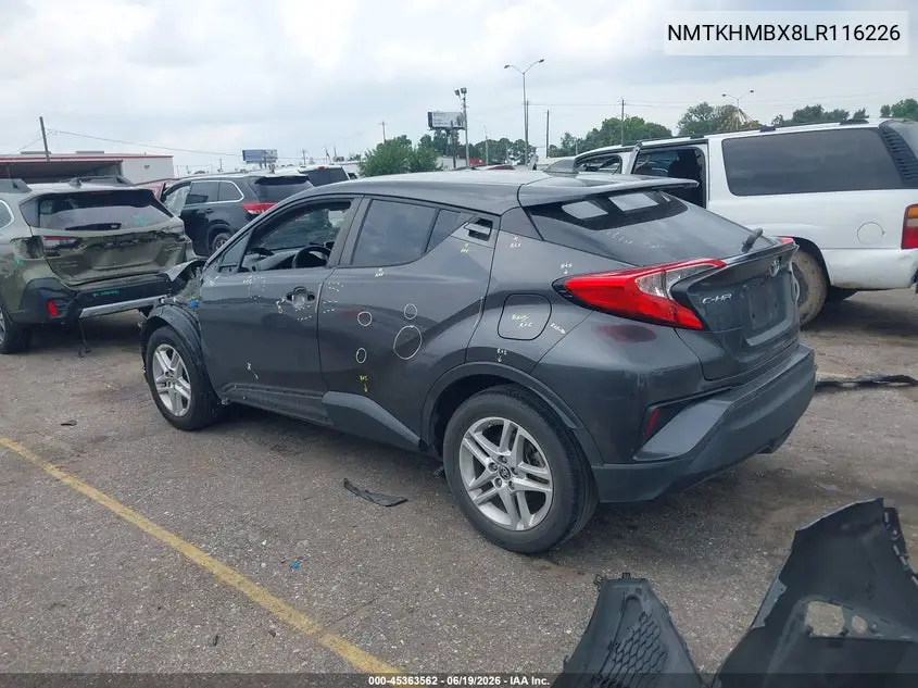 2020 Toyota C-Hr Le VIN: NMTKHMBX8LR116226 Lot: 45363562