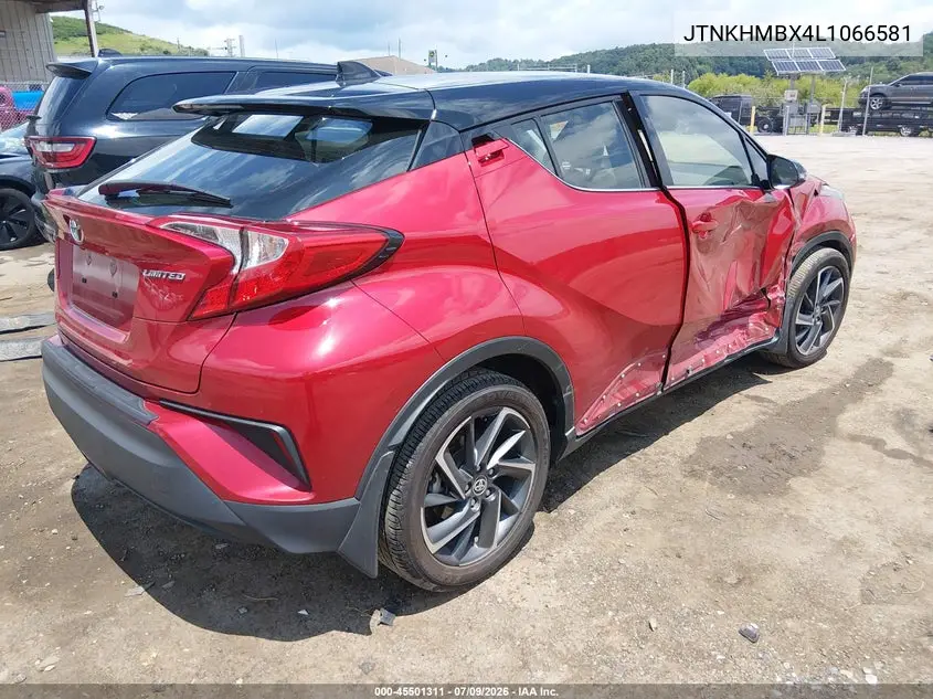 2020 Toyota C-Hr Limited VIN: JTNKHMBX4L1066581 Lot: 45501311