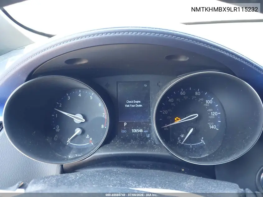 2020 Toyota C-Hr Xle VIN: NMTKHMBX9LR115232 Lot: 45565748