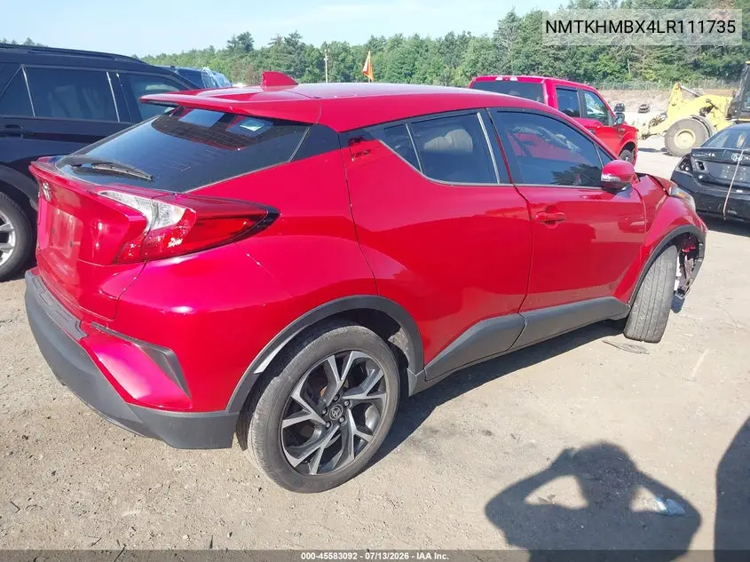 2020 Toyota C-Hr Xle VIN: NMTKHMBX4LR111735 Lot: 45583092