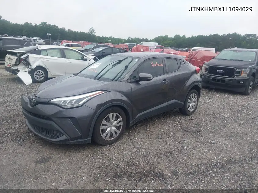 2020 Toyota C-Hr Le VIN: JTNKHMBX1L1094029 Lot: 45610046