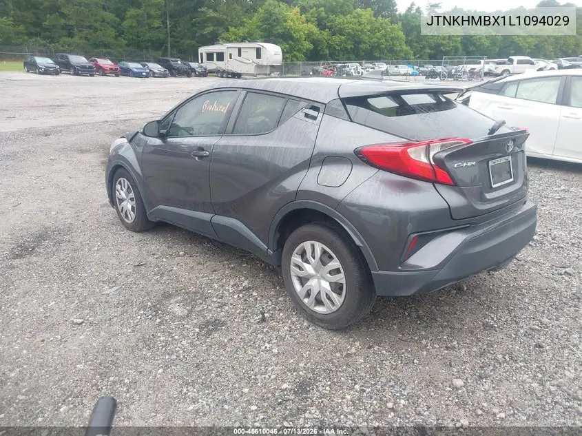 2020 Toyota C-Hr Le VIN: JTNKHMBX1L1094029 Lot: 45610046
