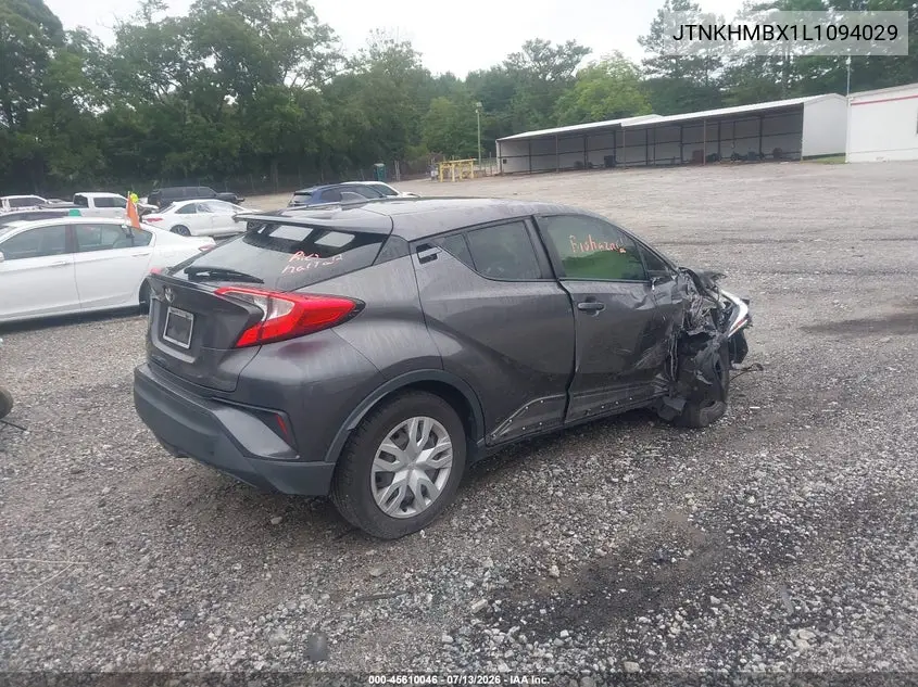 2020 Toyota C-Hr Le VIN: JTNKHMBX1L1094029 Lot: 45610046