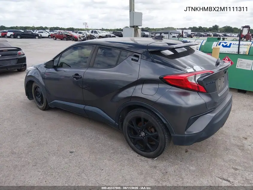 2021 Toyota C-Hr Nightshade Edition VIN: JTNKHMBX2M1111311 Lot: 45337505