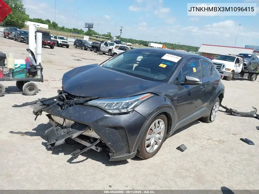 2021 Toyota C-Hr Le VIN: JTNKHMBX3M1096415 Lot: 45343450