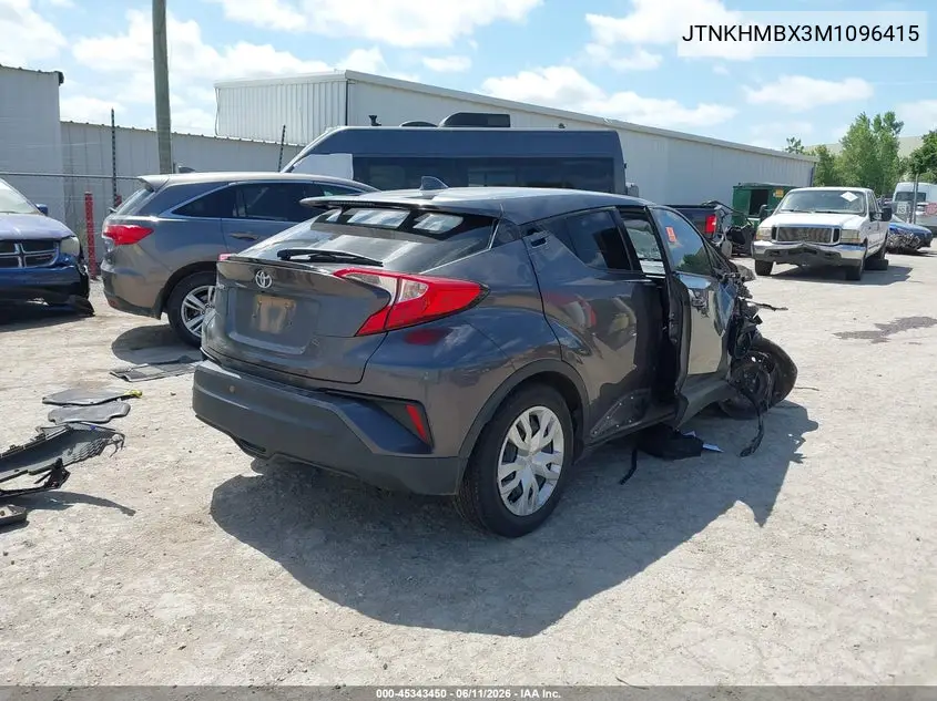 2021 Toyota C-Hr Le VIN: JTNKHMBX3M1096415 Lot: 45343450