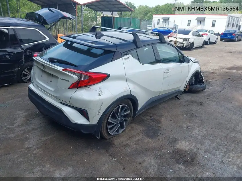 2021 Toyota C-Hr Limited VIN: NMTKHMBX5MR136564 Lot: 45454328