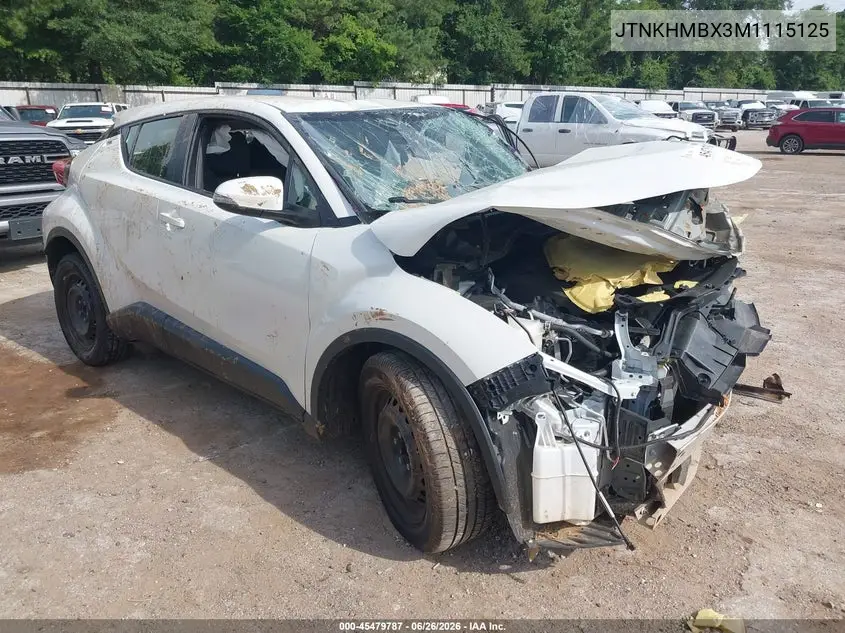 2021 Toyota C-Hr Le VIN: JTNKHMBX3M1115125 Lot: 45479787