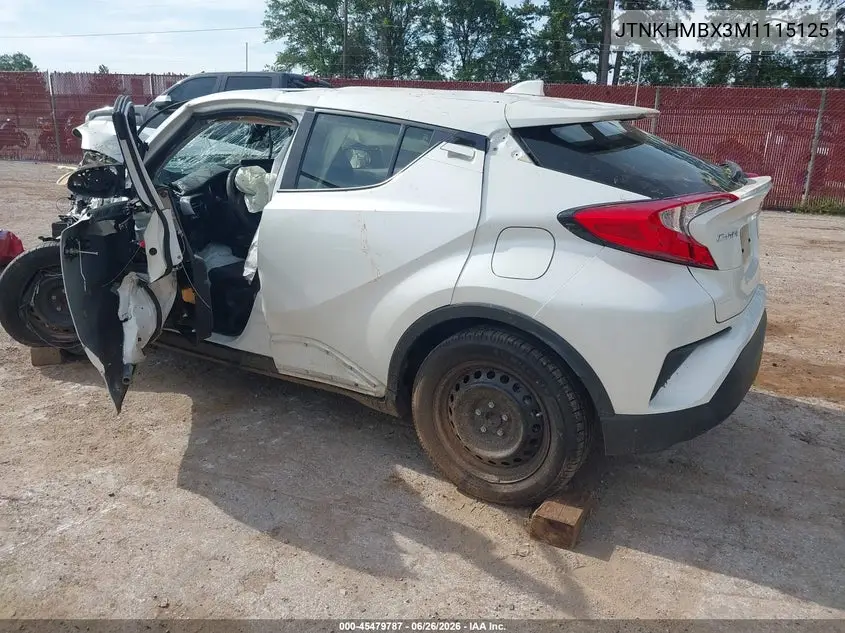 2021 Toyota C-Hr Le VIN: JTNKHMBX3M1115125 Lot: 45479787