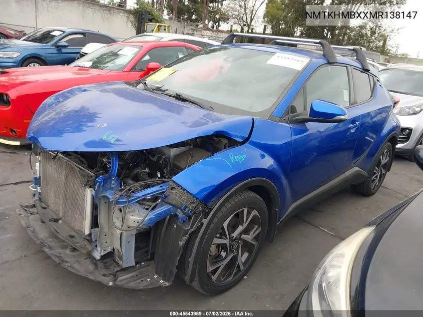 2021 Toyota C-Hr Xle VIN: NMTKHMBXXMR138147 Lot: 45543969