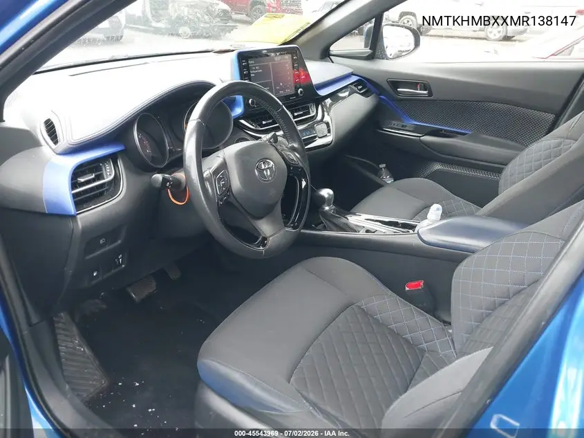 2021 Toyota C-Hr Xle VIN: NMTKHMBXXMR138147 Lot: 45543969