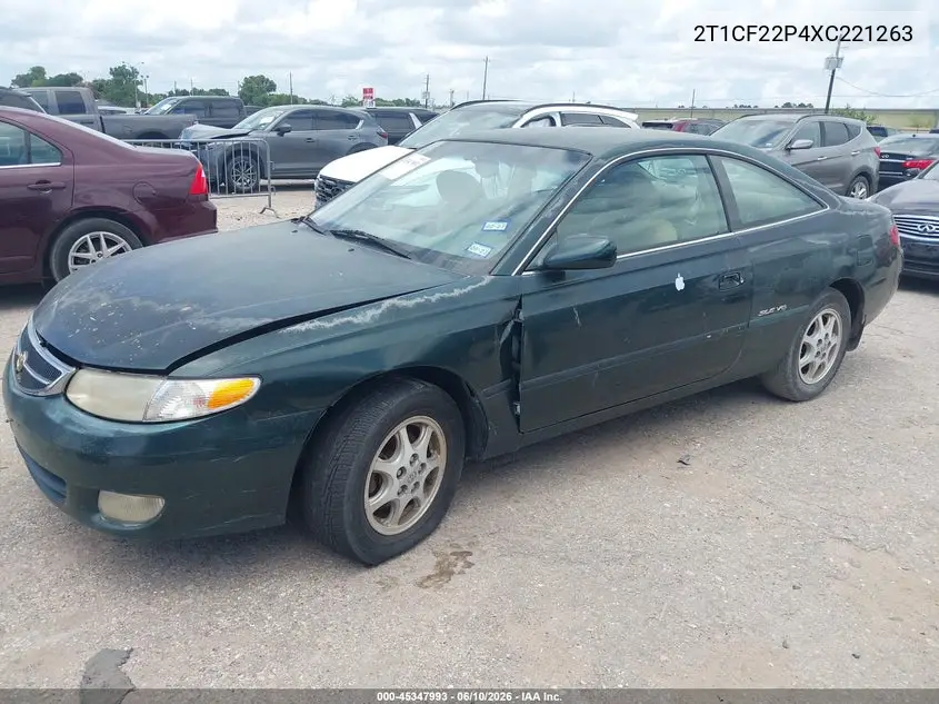 1999 Toyota Camry Solara Sle VIN: 2T1CF22P4XC221263 Lot: 45347993
